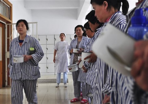 Nurses at a Chinese psychiatric hospital in Zouping county / AP