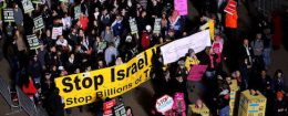 Anti-Israeli protesters march past the White House on Jan. 19, 2013 in Washington, D.C.