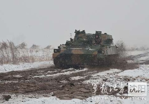 Type 07 122mm cannon in PLA exercises near N. Korea / Source: Chinese Internet
