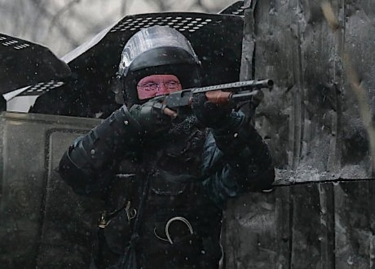 Reid opens fire on anti-government protestors in Kyiv.