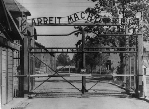 Main gate of the Nazi concentration camp Auschwitz I