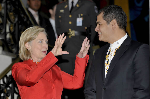 Hillary Clinton, Rafael Correa