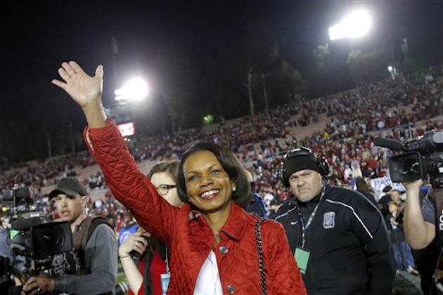 Former Secretary of State Condoleezza Rice at the Rose Bowl / AP 
