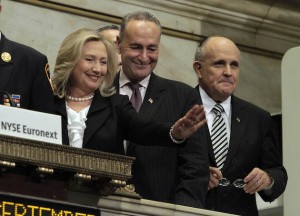 Hillary Rodham Clinton, Charles Schumer, Rudy Giuliani