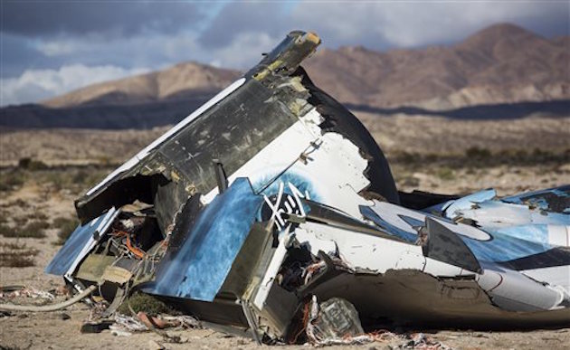 Wreckage of Virgin Galactic's SpaceShipTwo / AP