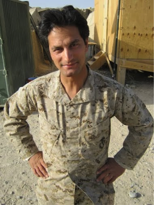 Kazikhani at Camp Delaram where he embedded with Marines
