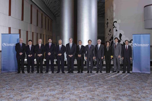 Trans-Pacific Partnership Ministers meeting post in TPP Ministers "Family Photo" in Atlanta Georgia