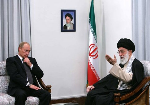 Vladimir Putin and Ayatollah Ali Khamenei