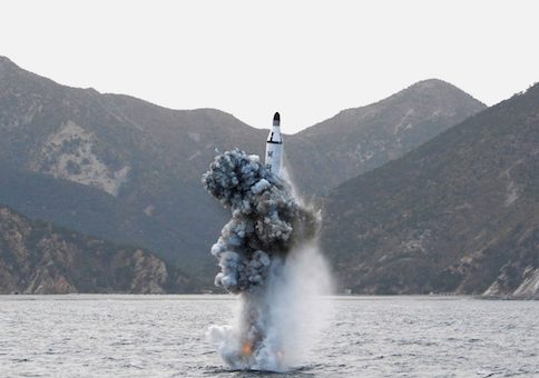 North Korean underwater test-fire of strategic submarine ballistic missile