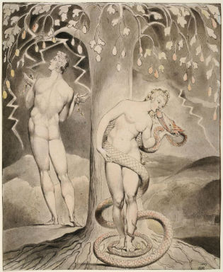 "The Temptation and Fall of Eve" by William Blake
