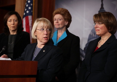 Female Democrats Hold News Conference On Violence Against Women Legislation