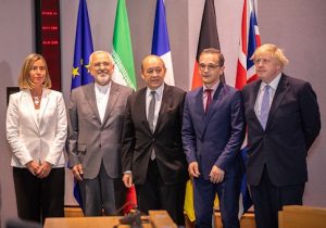 Iran's Foreign Minister Mohammad Javad Zarif meets with European powers