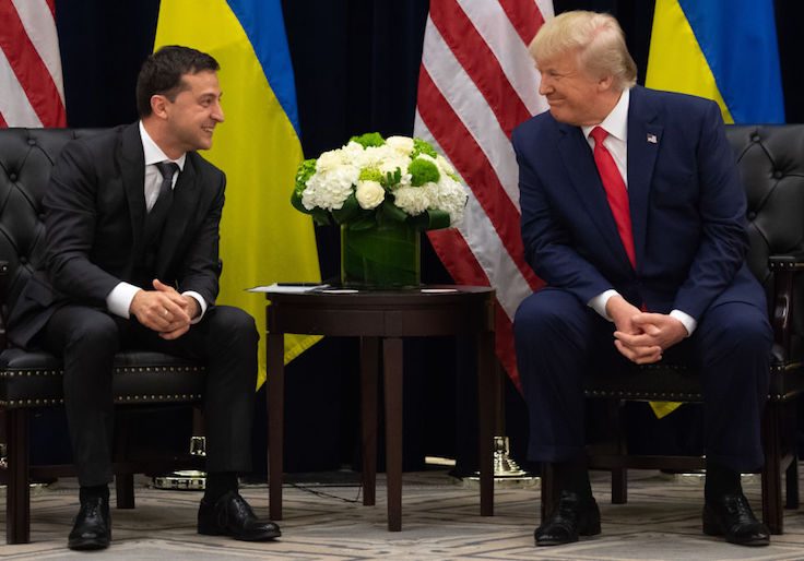 President Donald Trump and Ukrainian president Volodymyr Zelensky