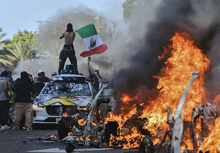 Democrats Burning Cars Riots