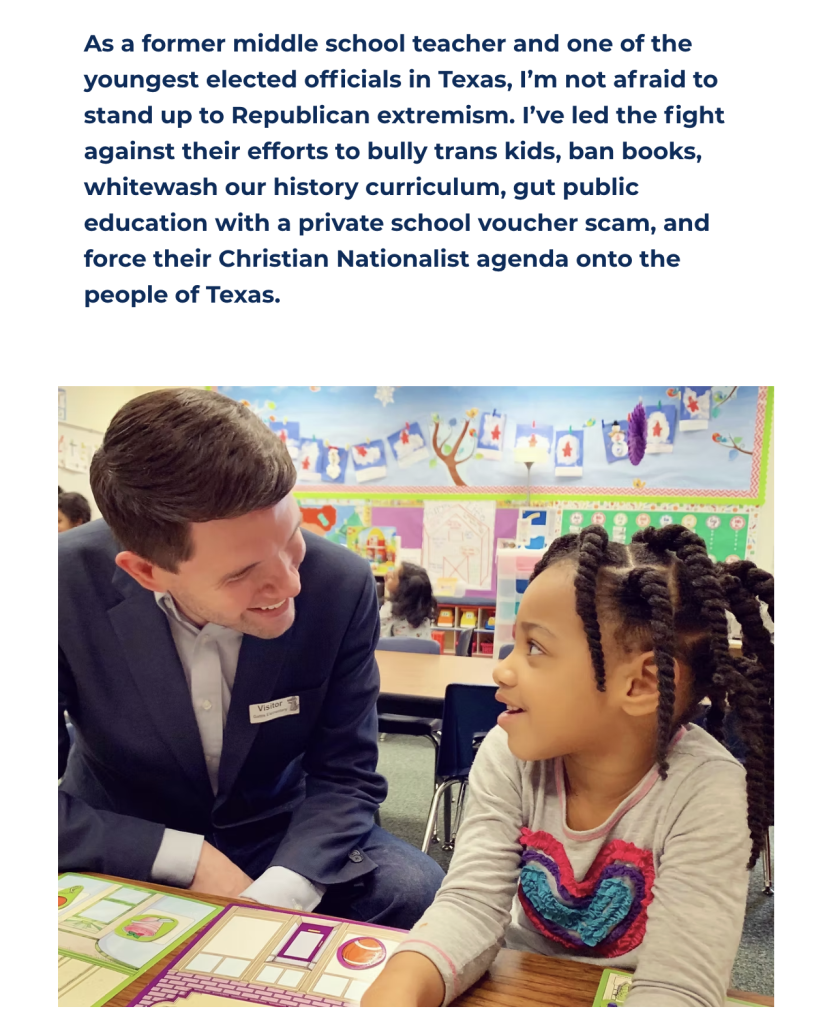 Texas's Talarico Scrubbed Website of Statements Supporting 'Trans Kids' and 'Bold, Progressive Ideas' Ahead of Senate Run