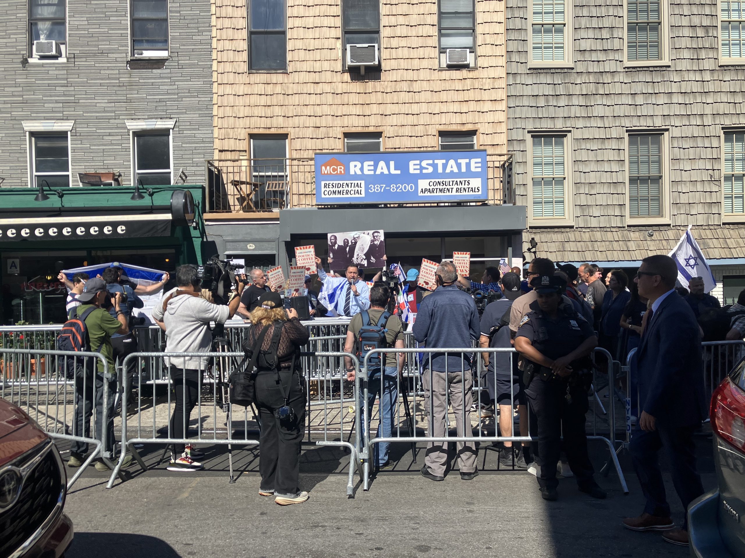 ‘I Am Appalled at What Happened in This Coffee Shop’: Jewish New Yorkers Protest Outside Anti-Israel Coffee Joint That Banned Rep Dan Goldman