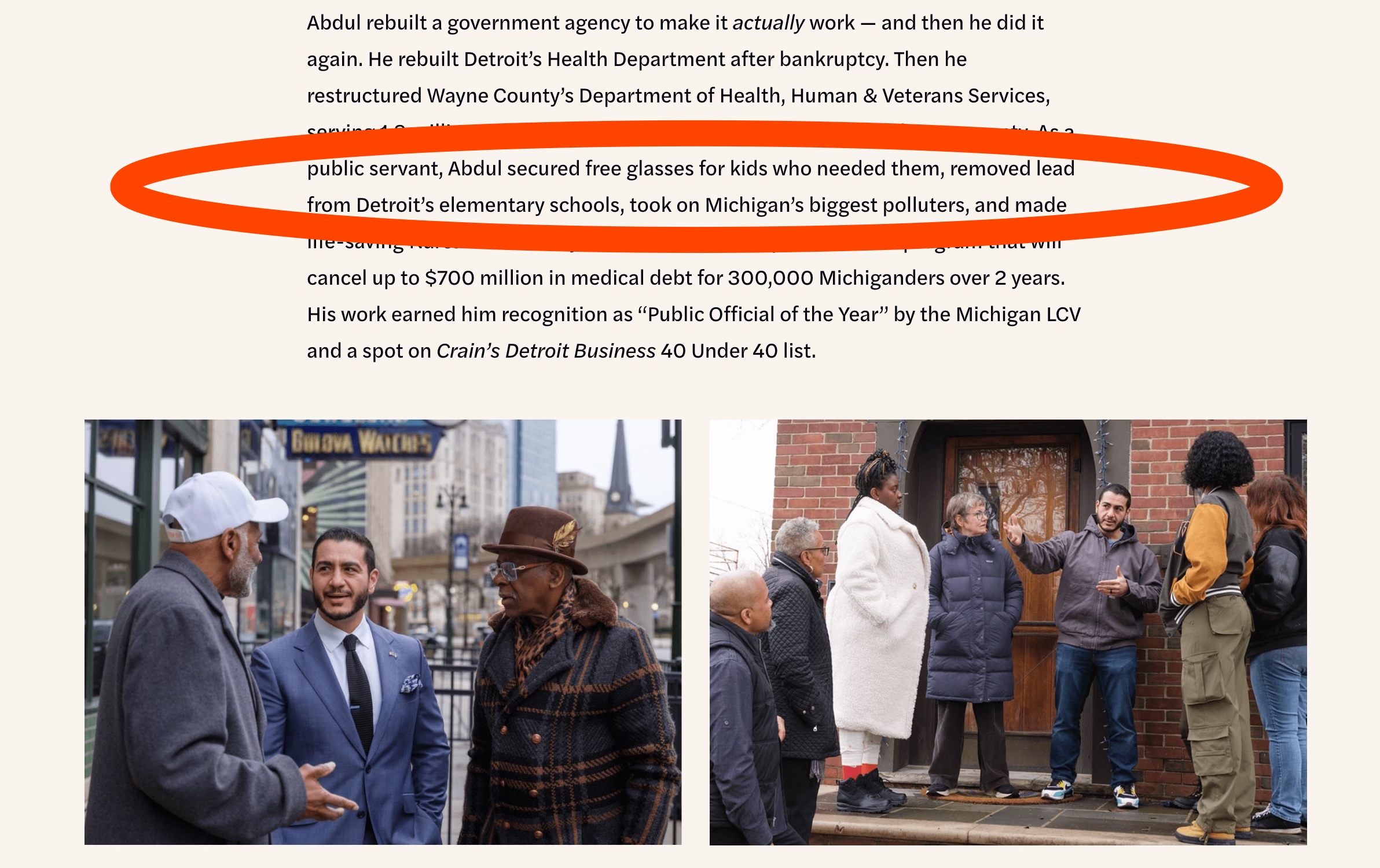 Abdul El-Sayed Falsely Claims He 'Removed' Lead from the Water in Detroit Elementary Schools When He Was City's Health Director 
