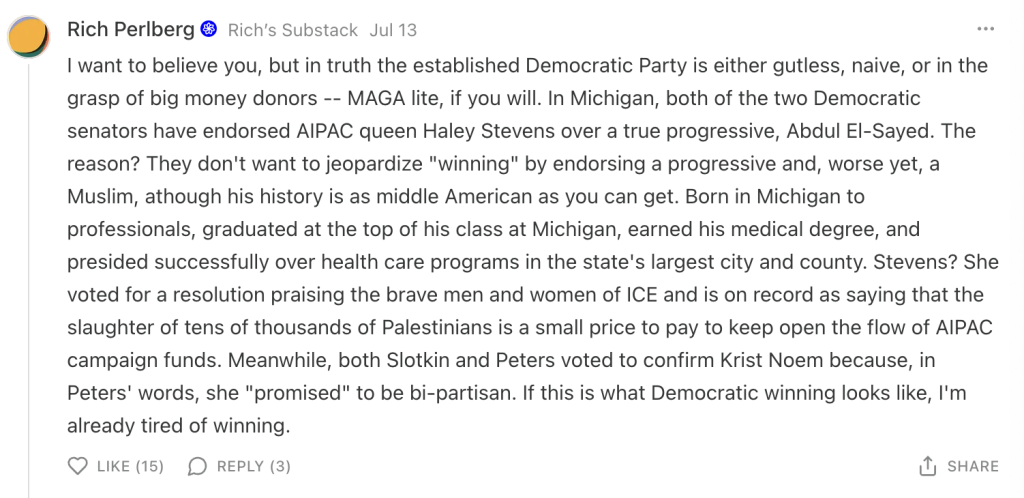 El-Sayed Ad Features 'Lifelong Republican' Who Endorsed Kerry and Obama, Writes 'White Man's Burden' Substack